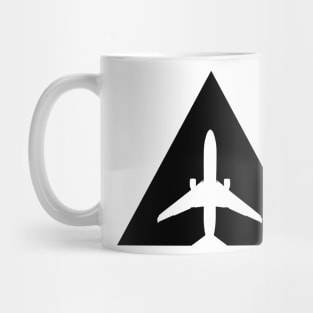 Aircraft in triangle black Mug